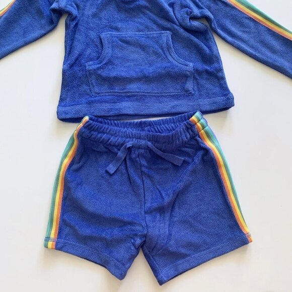 Hanna Andersson Baby boy Terry shorts and hoodie set 6-12 months - Picture 4 of 7